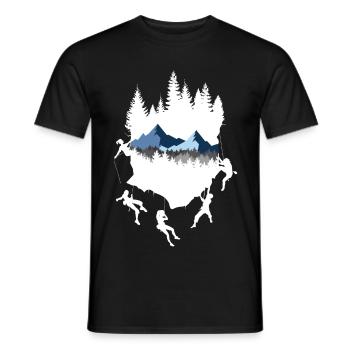 Kletterer Fels klettern bouldern Berge Geschenk - Männer T-Shirt - Schwarz - Vorne - AI Model Male 178 light (178cm)