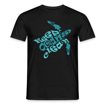 plongée sous marine Gardez les océans propres - T-shirt homme - noir - Devant - AI Model Male 178 light (178cm)