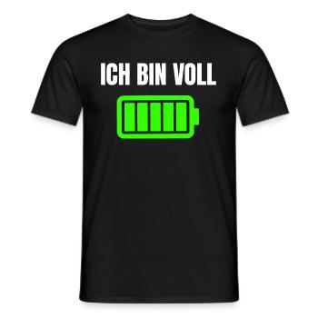 I'm Full Battery Full - Men's T-Shirt - black - Front - AI Model Male 178 light (178cm)