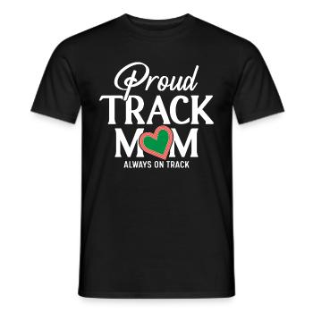 Fière maman athlétisme, toujours à l’affût - T-shirt homme - noir - Devant - AI Model Male 178 light (178cm)