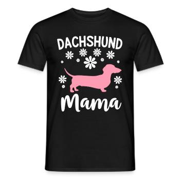 Chien teckel - T-shirt homme - noir - Devant - AI Model Male 178 light (178cm)