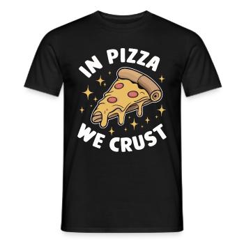 Pizza Italie Restauration rapide - T-shirt homme - noir - Devant - AI Model Male 178 light (178cm)