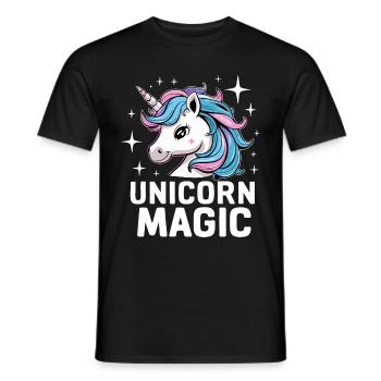 Licorne Licornes Conte de fées Magique - T-shirt homme - noir - Devant - AI Model Male 178 light (178cm)