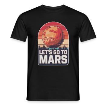 Mars Planète Planète Système Solaire - T-shirt homme - noir - Devant - AI Model Male 178 light (178cm)