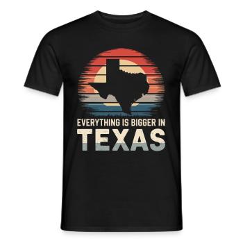 Texas State Texans Texas - Men's T-Shirt - black - Front - AI Model Male 178 light (178cm)