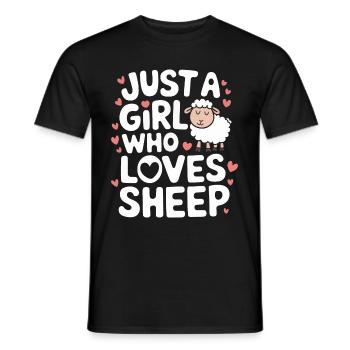 Sheep Sheep Farmer Lamb Farmer - Men's T-Shirt - black - Front - AI Model Male 178 light (178cm)