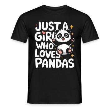 Pandabär Panda Tier Pandas - Männer T-Shirt - Schwarz - Vorne - AI Model Male 178 light (178cm)