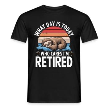 Rentner Ruhestand Rente Pensionierung - Männer T-Shirt - Schwarz - Vorne - AI Model Male 178 light (178cm)