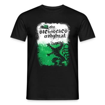 EIN STEIRISCHES ORIGINAL - STEIERMARK - GESCHENK - Männer T-Shirt - Schwarz - Vorne - AI Model Male 178 light (178cm)