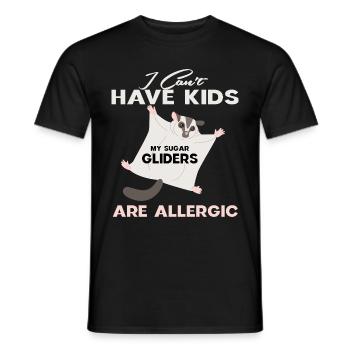 sucre, planeur, planeurs, amour, mignon, - T-shirt homme - noir - Devant - AI Model Male 178 light (178cm)