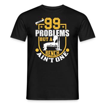 bench Press - Men's T-Shirt - black - Front - AI Model Male 178 light (178cm)