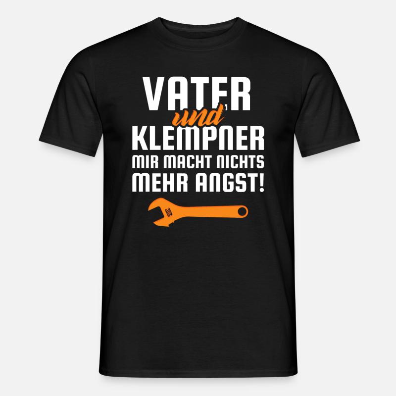 Vater Klempner - Männer T-Shirt - Schwarz