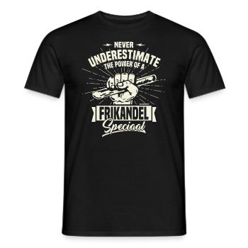 frikandel special - Men's T-Shirt - black - Front - AI Model Male 178 light (178cm)