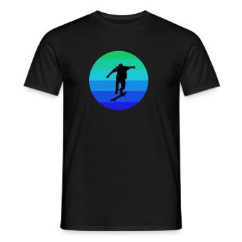 Skateboard Retro Skate Skateboarding Skater Retro - Men's T-Shirt - black - Front - AI Model Male 178 light (178cm)