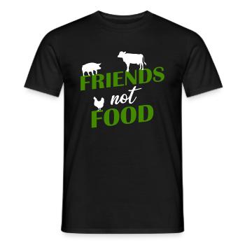 Des amis pas de la nourriture - T-shirt homme - noir - Devant - AI Model Male 178 light (178cm)