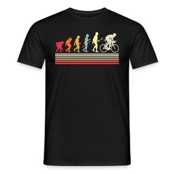 bike evolution - Men's T-Shirt - black - Front - AI Model Male 178 light (178cm)