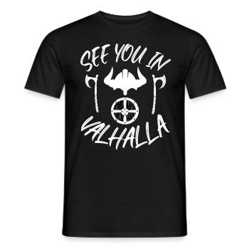 See you in VALHALLA - T-shirt homme - noir - Devant - AI Model Male 178 light (178cm)