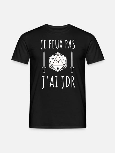 JE PEUX PAS J'AI JEU DE RÔLE - T-shirt homme - noir