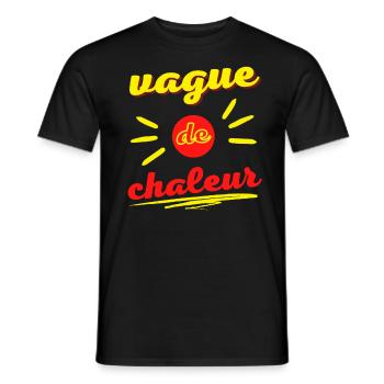 Vague de chaleur - T-shirt homme - noir - Devant - AI Model Male 178 light (178cm)
