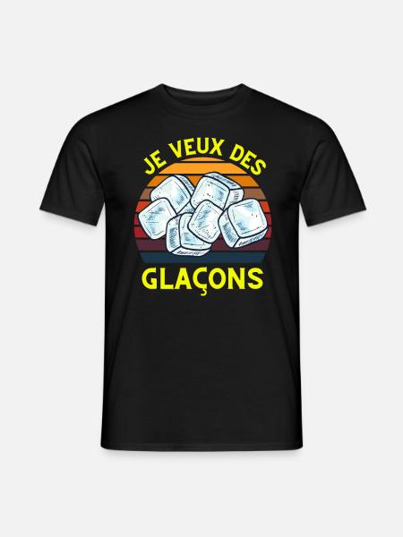 Je veux des glaçons - T-shirt homme - noir