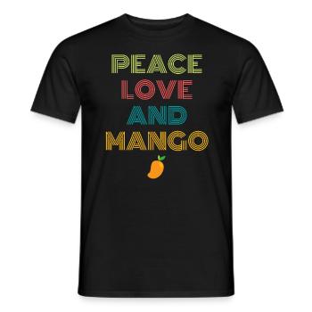 PEACE LOVE AND MANGO - T-shirt homme - noir - Devant - AI Model Male 178 light (178cm)