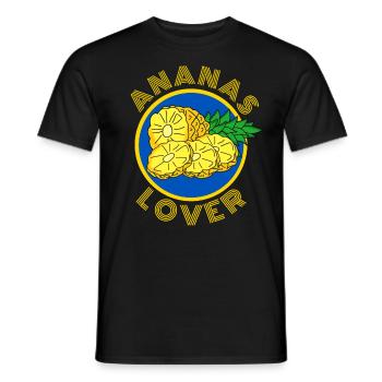 ANANAS LOVER plage vacances à la mer été - T-shirt homme - noir - Devant - AI Model Male 178 light (178cm)