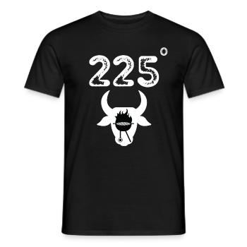 225 Degrees BBQ Grilling Smoking Meat Cow - T-shirt homme - noir - Devant - AI Model Male 178 light (178cm)