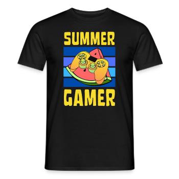 SUMMER GAMER JEU VIDÉO ESPORTS - T-shirt homme - noir - Devant - AI Model Male 178 light (178cm)