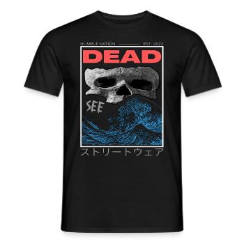 Tote sehen Streetwear japanische Symbole - Männer T-Shirt - Schwarz - Vorne - AI Model Male 178 light (178cm)