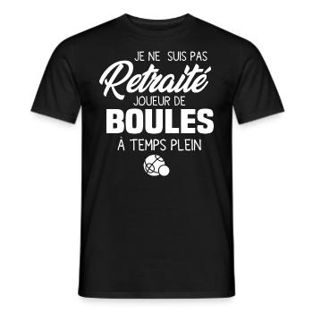 Je ne suis pas retraité joueur de boules - T-shirt homme - noir - Devant - AI Model Male 178 light (178cm)