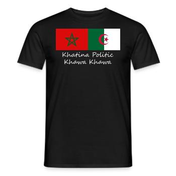 Morocco Algeria Khatina Khatina Politic Khawa Khawa - Men's T-Shirt - black - Front - AI Model Male 178 light (178cm)