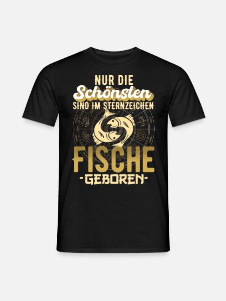 Sternzeichen Fische Spruch Geschenk - Männer T-Shirt - Schwarz