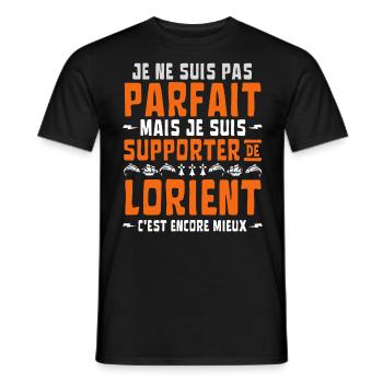 Pas Parfait mais Supporter de Lorient Football - T-shirt homme - noir - Devant - AI Model Male 178 light (178cm)