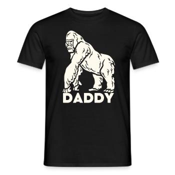 Papa Gorille Père protecteur - T-shirt homme - noir - Devant - AI Model Male 178 light (178cm)