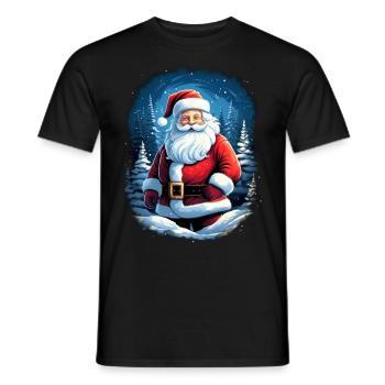 Santa Claus - Men's T-Shirt - black - Front - AI Model Male 178 light (178cm)