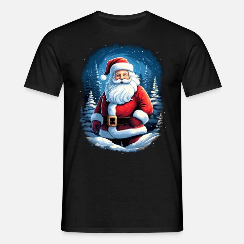 Weihnachtsmann - Männer T-Shirt - Schwarz