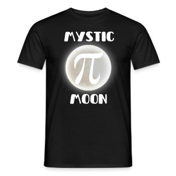 Mystic Maths Pi Moon - Men's T-Shirt - black - Front - AI Model Male 178 light (178cm)