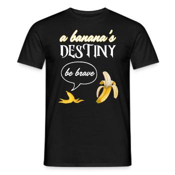 Le destin d’une banane - T-shirt homme - noir - Devant - AI Model Male 178 light (178cm)