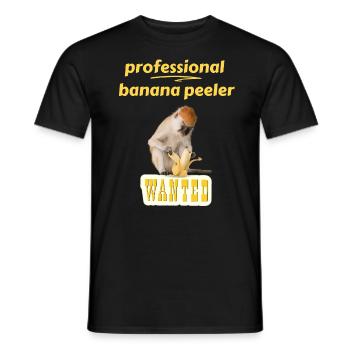 Professioneller Bananenschäler Lustiger Affe - Männer T-Shirt - Schwarz - Vorne - AI Model Male 178 light (178cm)