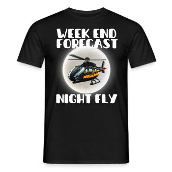 Vorhersage für das Wochenende Night Fly - Männer T-Shirt - Schwarz - Vorne - AI Model Male 178 light (178cm)