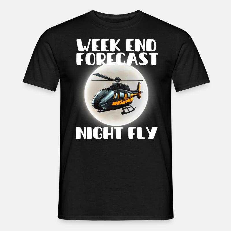 Week End Forecast Night Fly - Men’s T-shirt - black