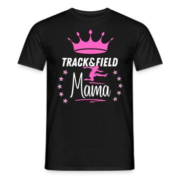 Leichtathletik und Fiels Mama Queen - Männer T-Shirt - Schwarz - Vorne - AI Model Male 178 light (178cm)