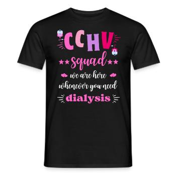 CCHV Squad Dialysis Nurse Team - Men's T-Shirt - black - Front - AI Model Male 178 light (178cm)