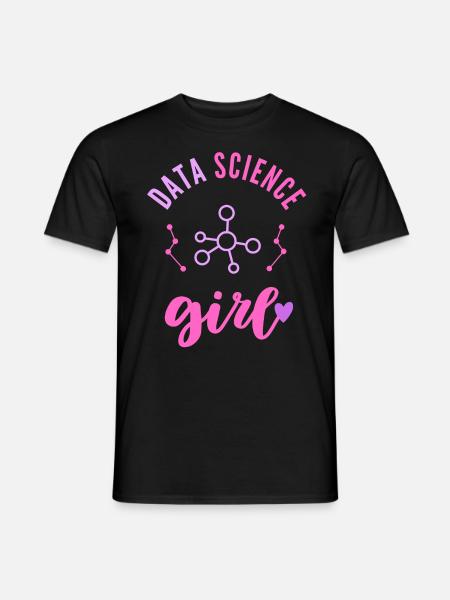 Data Science Mädchen Frau - Männer T-Shirt - Schwarz