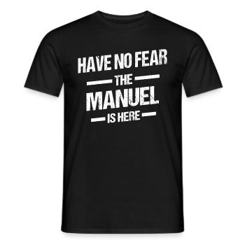 Manuel First Name Birthday - Men's T-Shirt - black - Front - AI Model Male 178 light (178cm)