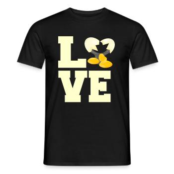 Liebe Eier Frühstücksgeschenk - Männer T-Shirt - Schwarz - Vorne - AI Model Male 178 light (178cm)