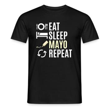 Eat mayonnaise gift - Men's T-Shirt - black - Front - AI Model Male 178 light (178cm)