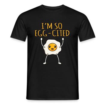 Eggcited ei geschenk - Männer T-Shirt - Schwarz - Vorne - AI Model Male 178 light (178cm)