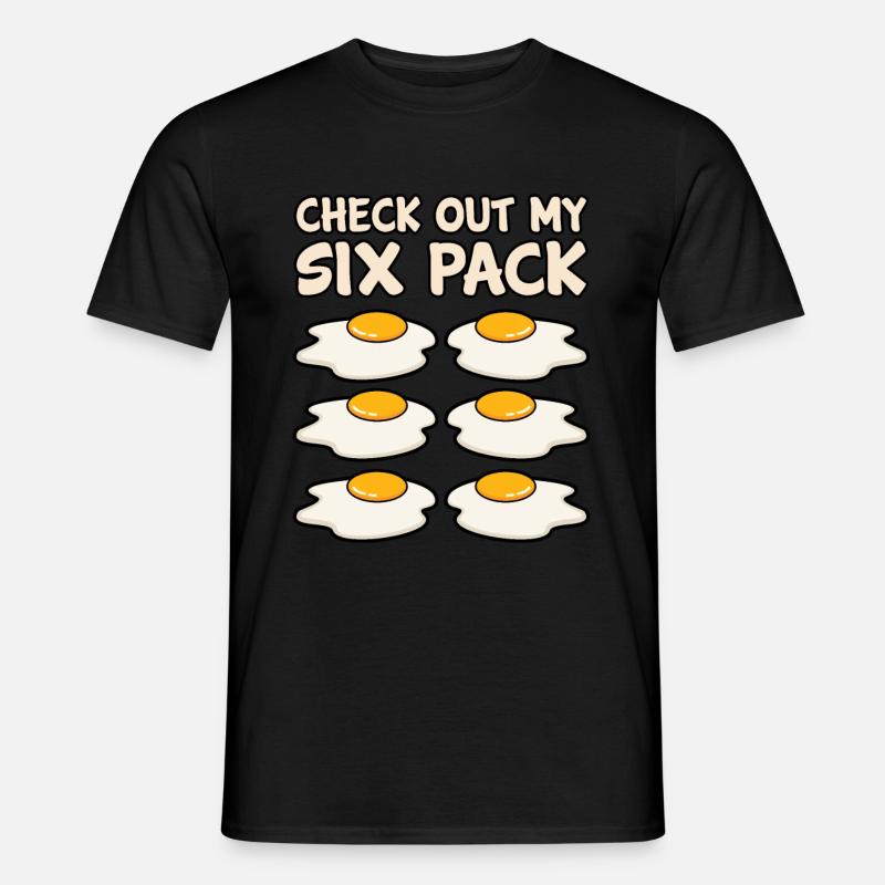 Ei Sixpack Geschenk - Männer T-Shirt - Schwarz