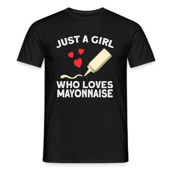 Girl Loves Mayonnaise Gift - Men's T-Shirt - black - Front - AI Model Male 178 light (178cm)
